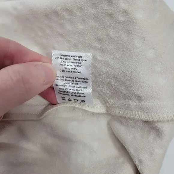 Coldwater Creek Women's Cream Faux Suede Western/Boho Open Jacket Size M - Picture 11 of 13